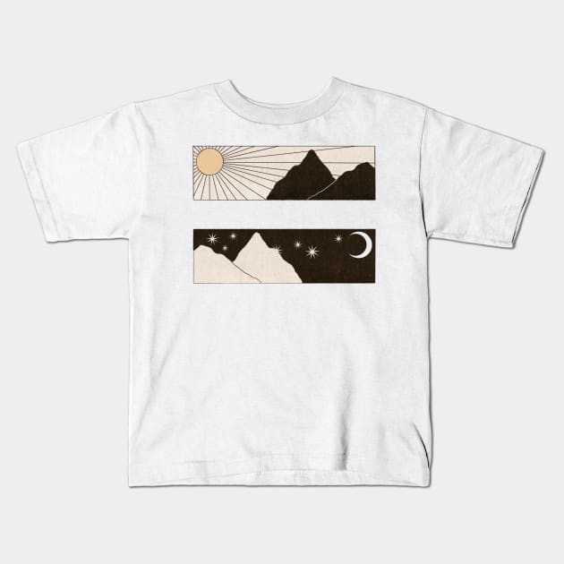 Opposites Kids T-Shirt by woahthesun